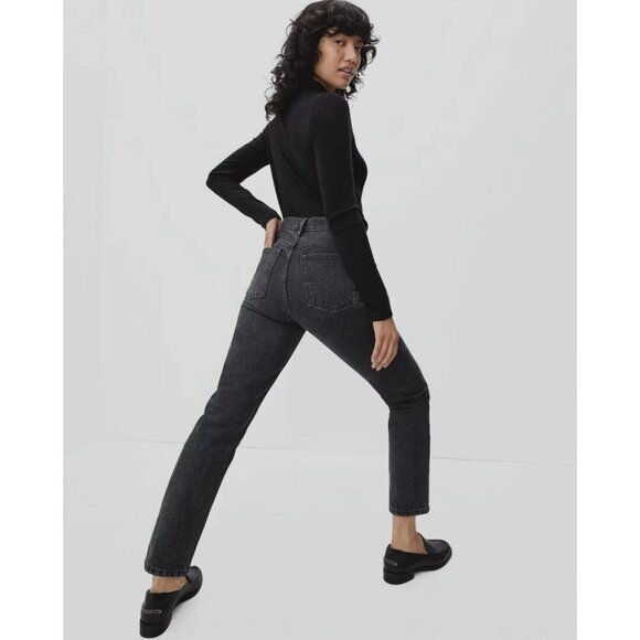 Everlane Curvy Cheeky Jean Black Wash Size 26 Regular - Picture 1 of 7